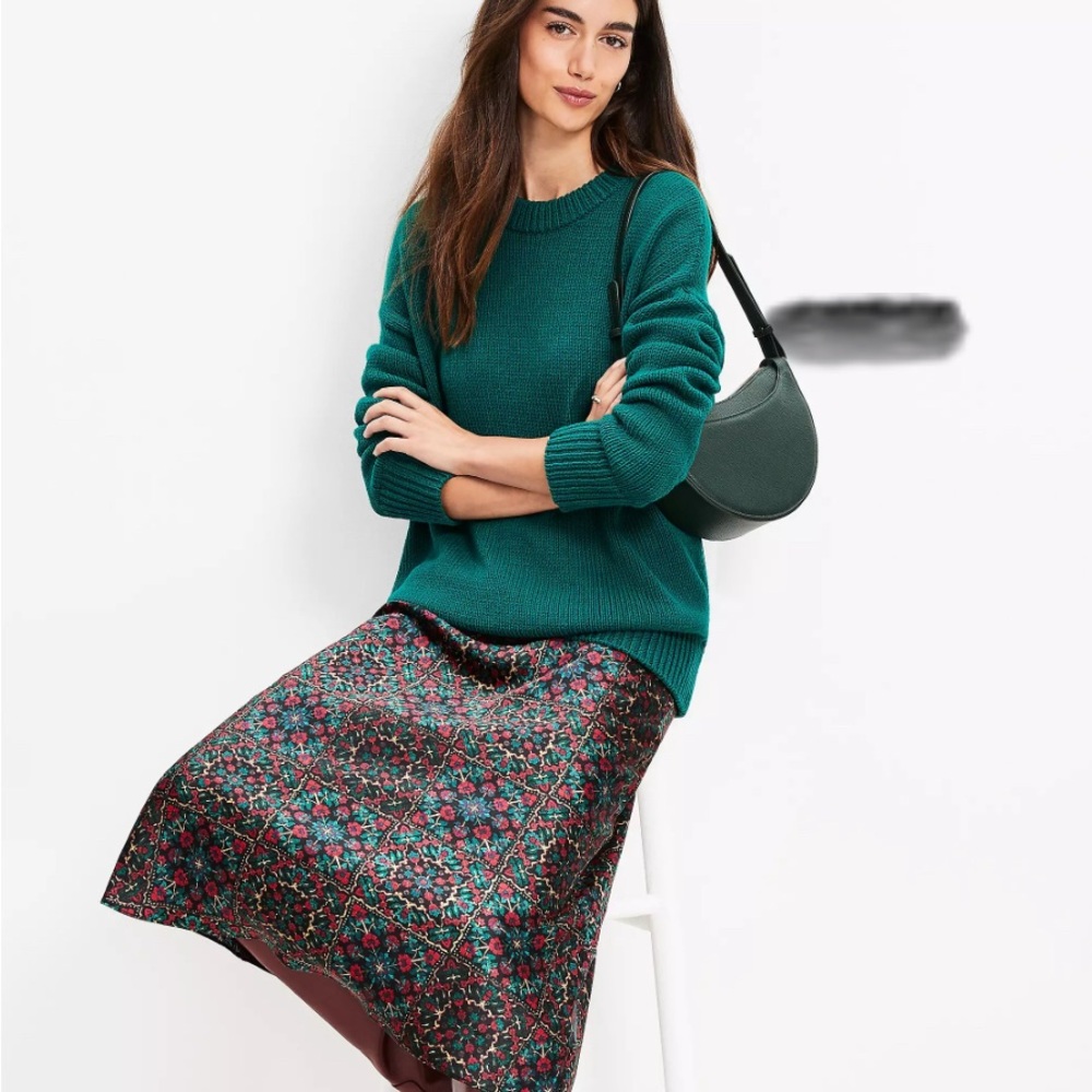 NWT LOFT Rib Trim Tunic Sweater